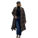 cappotto lungo con stampa leopardata albor